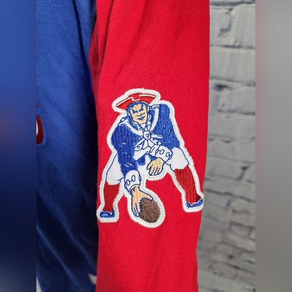 NWT Mitchell & Ness New England Patriots Franchise Player Henley Shirt NFL Large - Picture 10 of 15